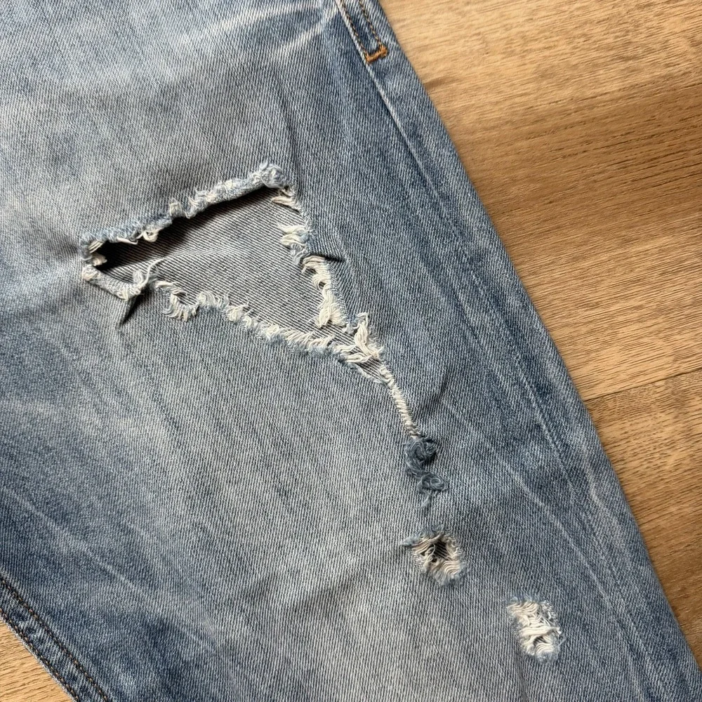 Diesel Krayver Jeans Men 29x26 Blue Slim Carrot Stretch Destroyed Denim (Hemmed)